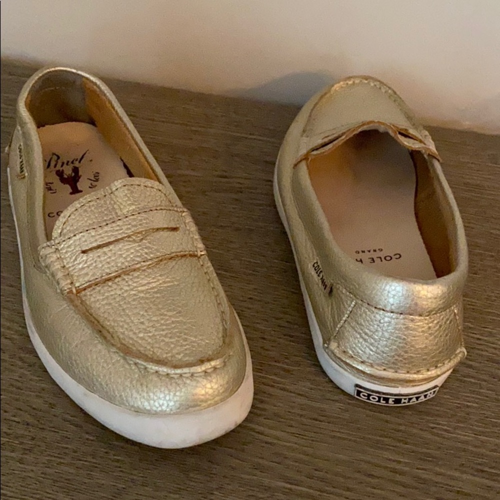 Cole Haan Gold Loafers